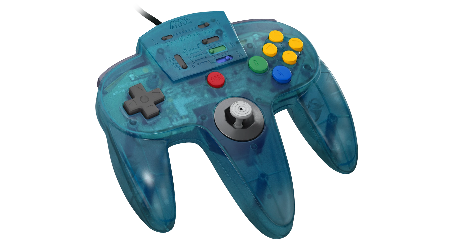 ASCII Clear Blue Nintendo 64 controller recreation