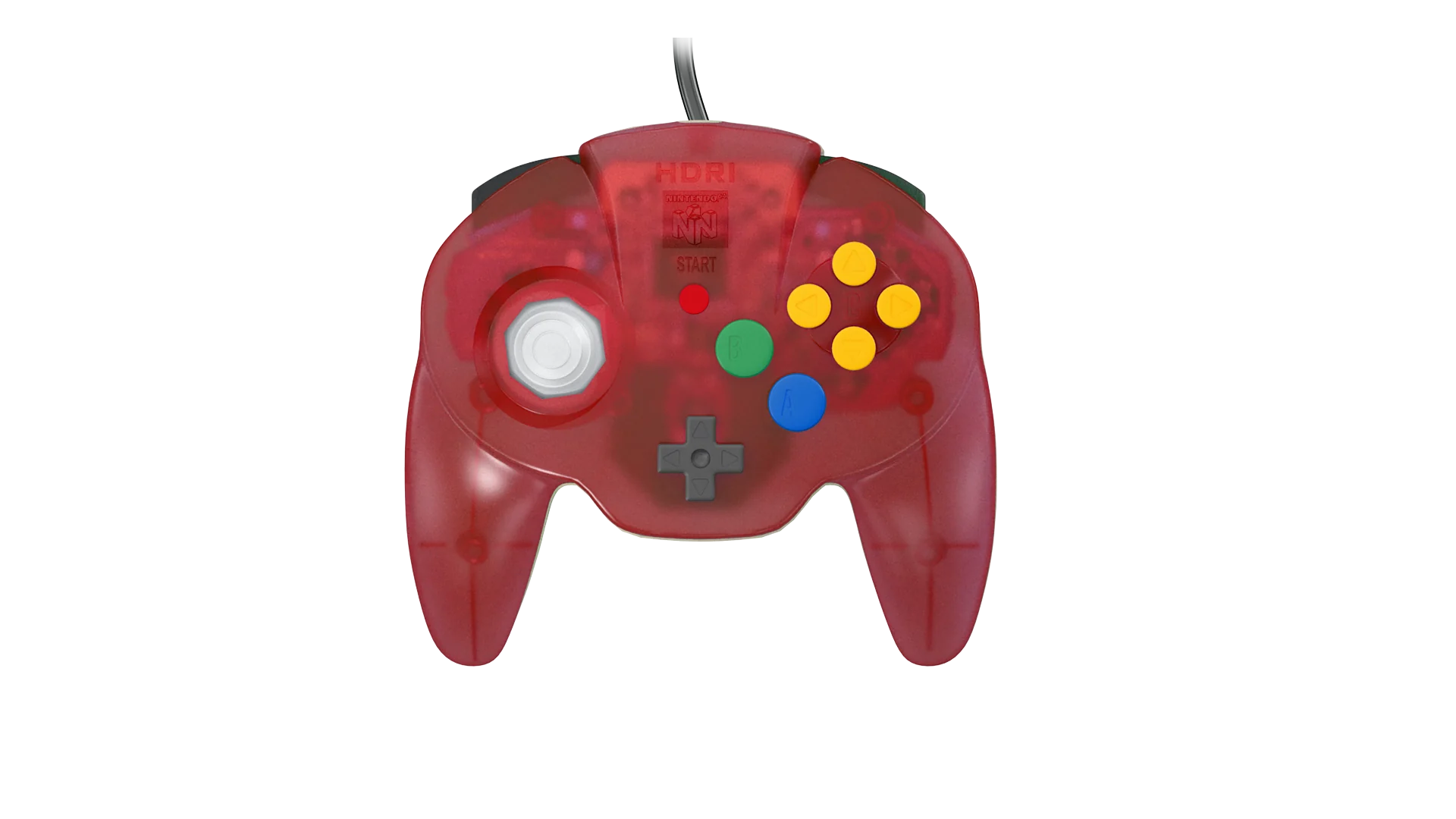 Red and white Hori Mini Pad Nintendo 64 controller recreation