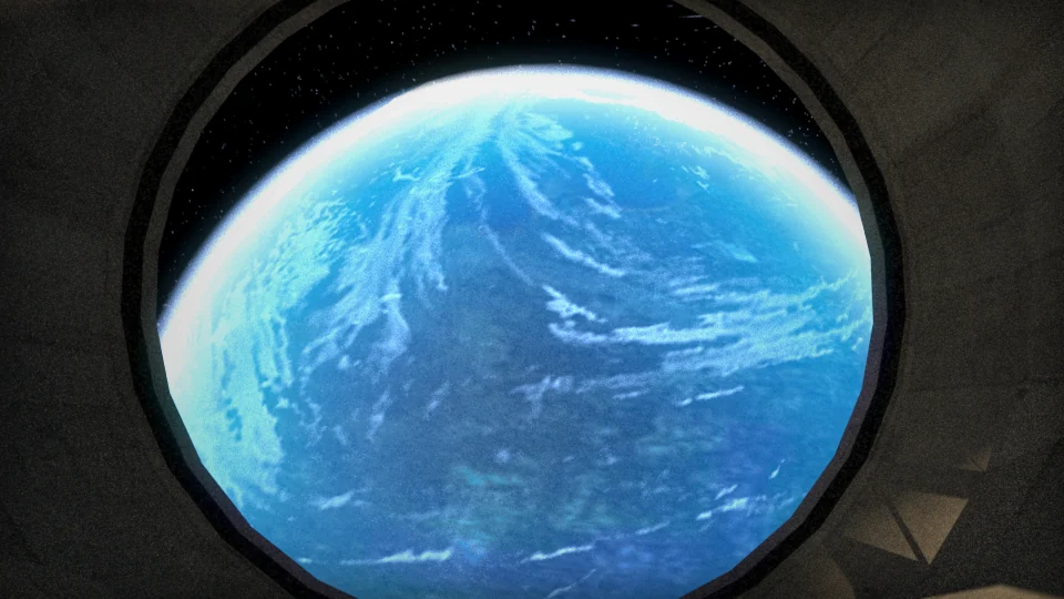 Earth viewed from the Sea Dragon orbital vehicle
