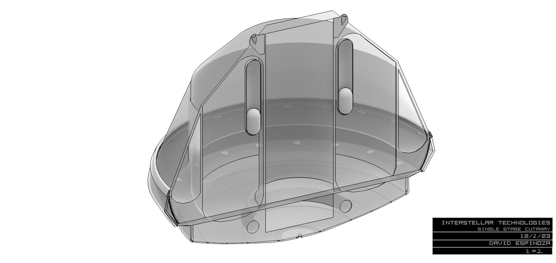 Sea Dragon first-stage technical cutaway study