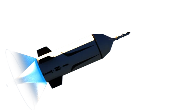 Sea Dragon third-stage flight visualization