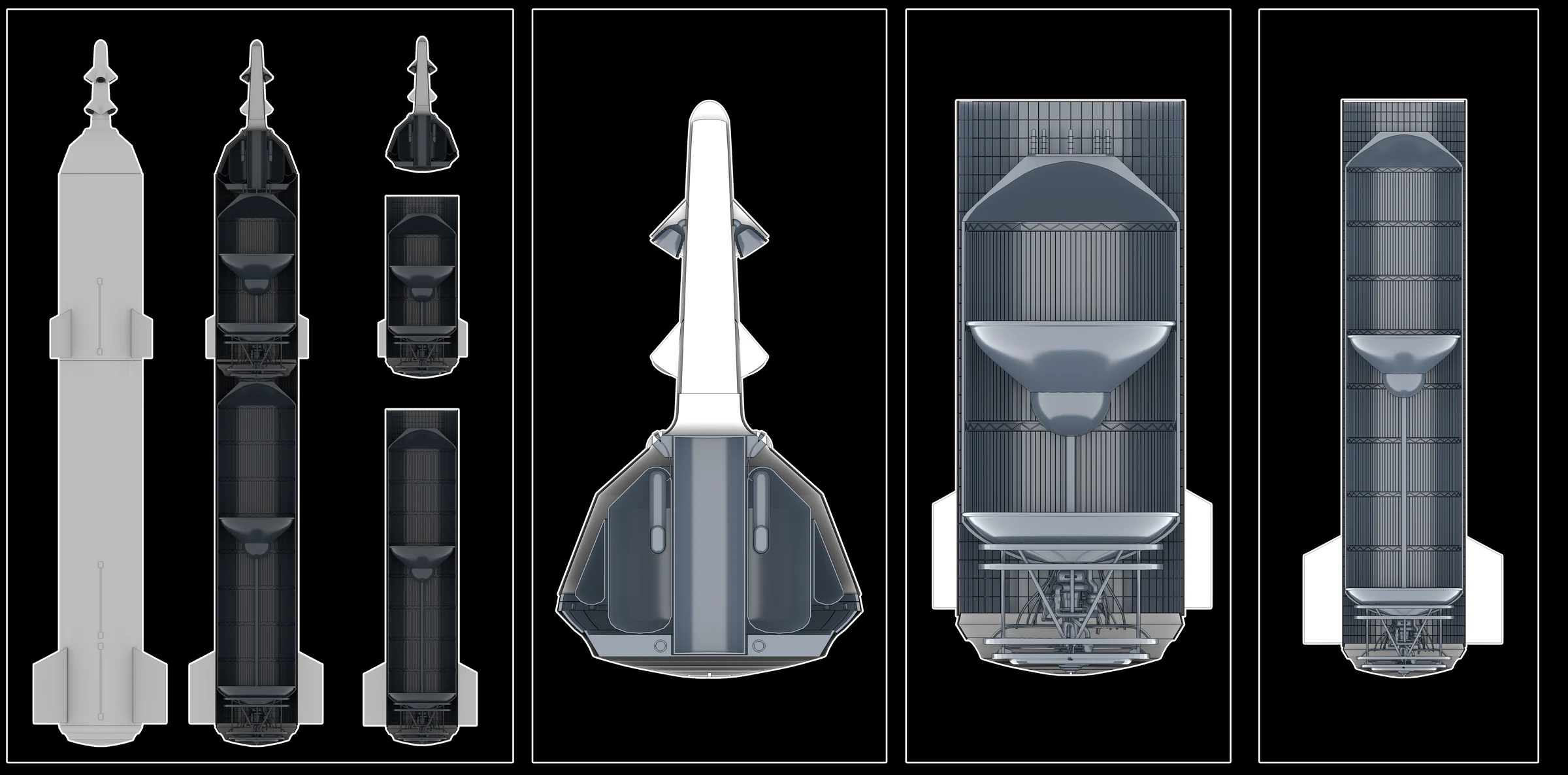 Sea Dragon three-stage aerospace vehicle design and configuration study