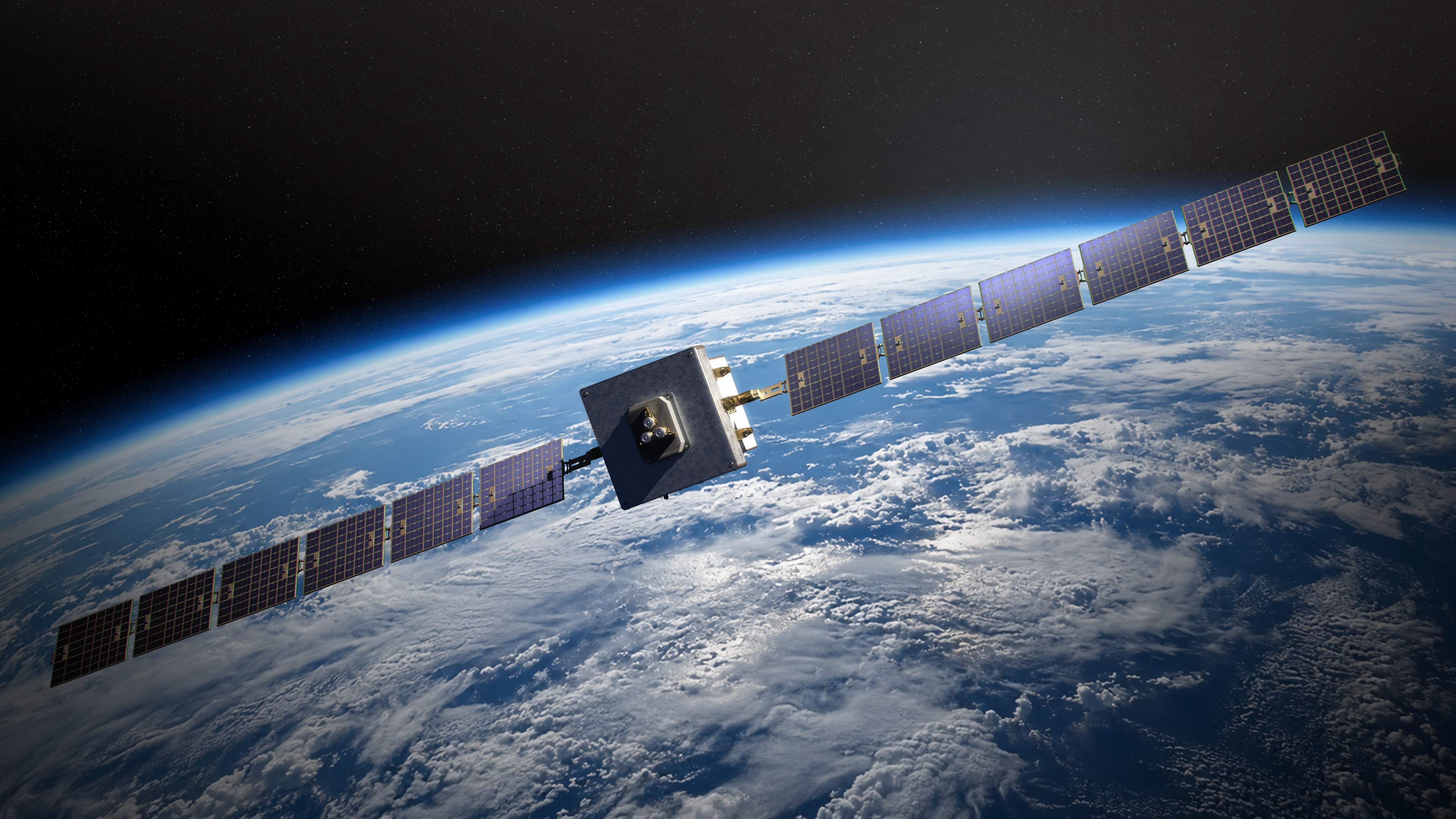 Wide orbital view of PIONEER above Earth