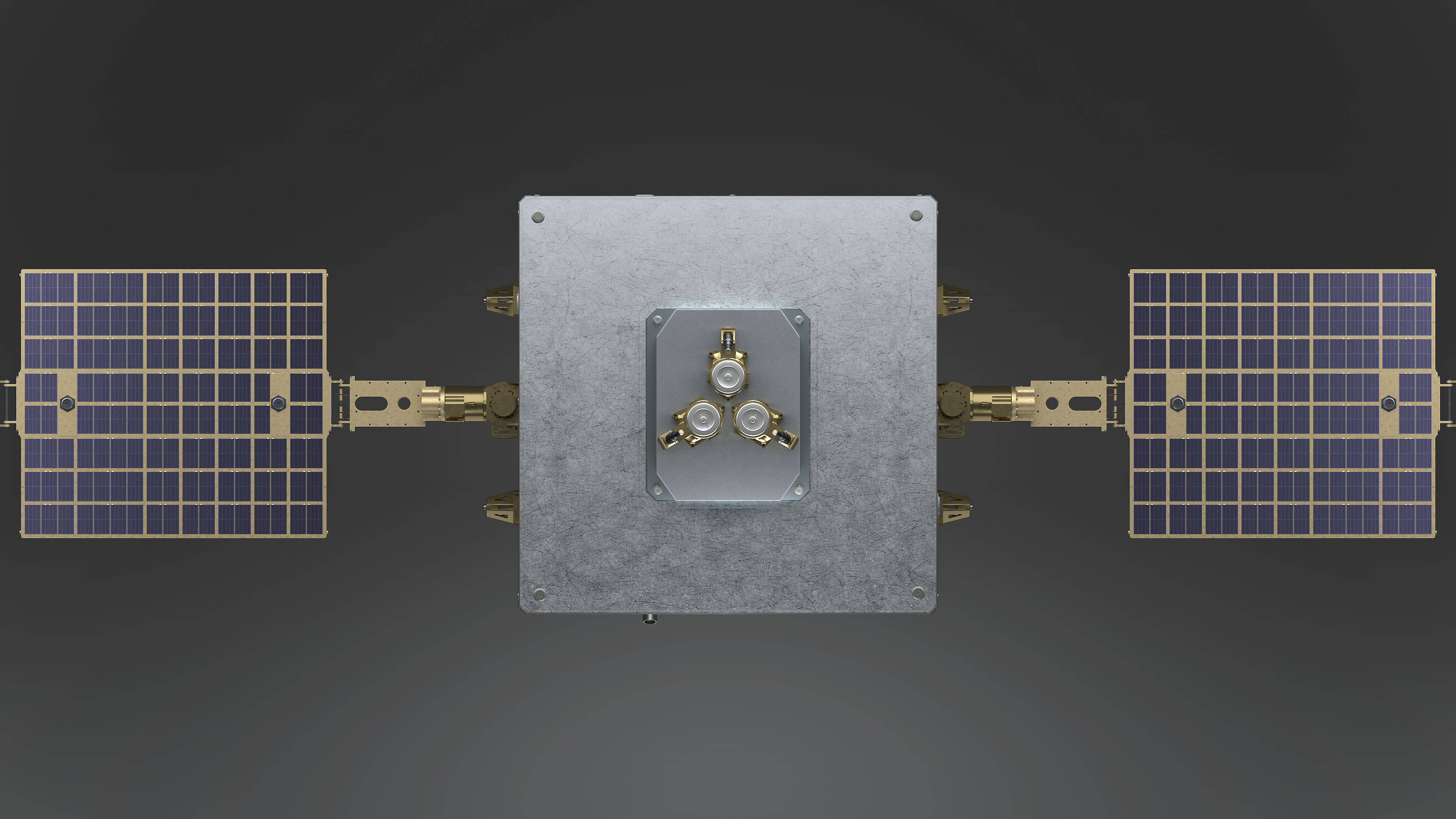 Close zenith orthographic view of PIONEER spacecraft bus